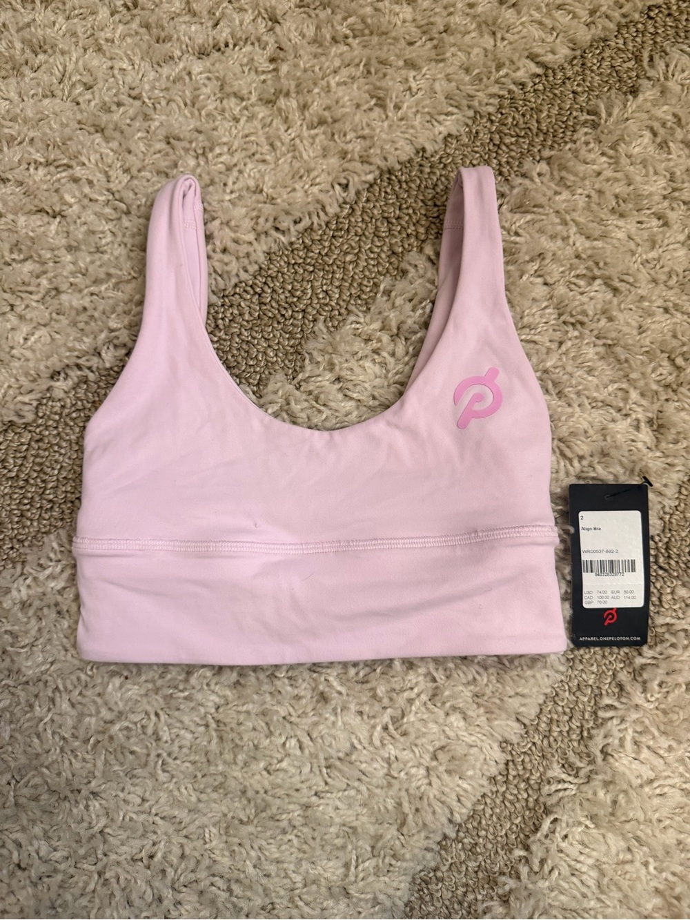 Peloton Lululemon Pink Align Bra